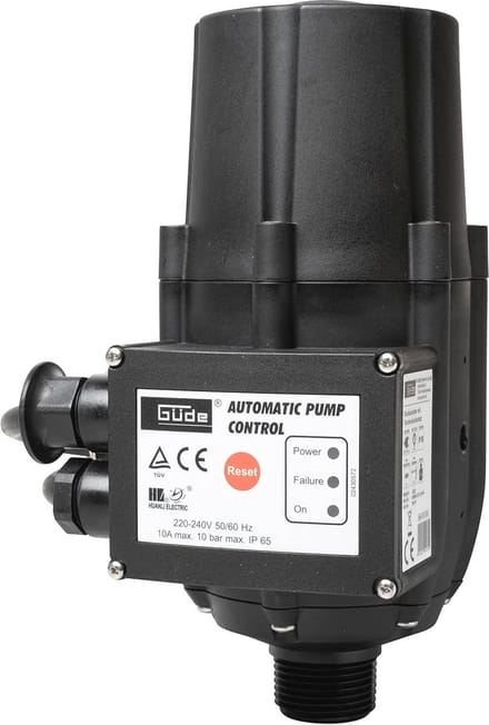 Drukschakelaar met droogloopbeveiliging voor pompen - 230 V, max. 10 bar, 10 A