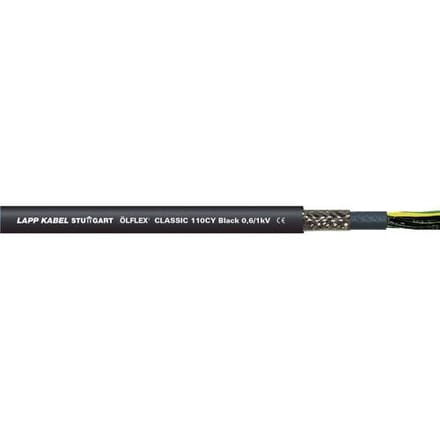 LAPP ÖLFLEX® CLASSIC 110 CY BLACK Stuurstroomkabel 2 x 1 mm² Zwart 1121266/100 100 m