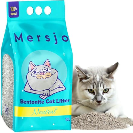 Mersjo NEUTRAL - Kattenbakvulling - Bentoniet - 10L - Natuurlijke Absorptie