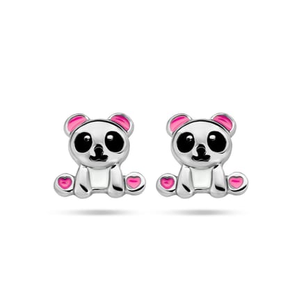 Zilver Gerhodineerd Oorknoppen Panda 1337271