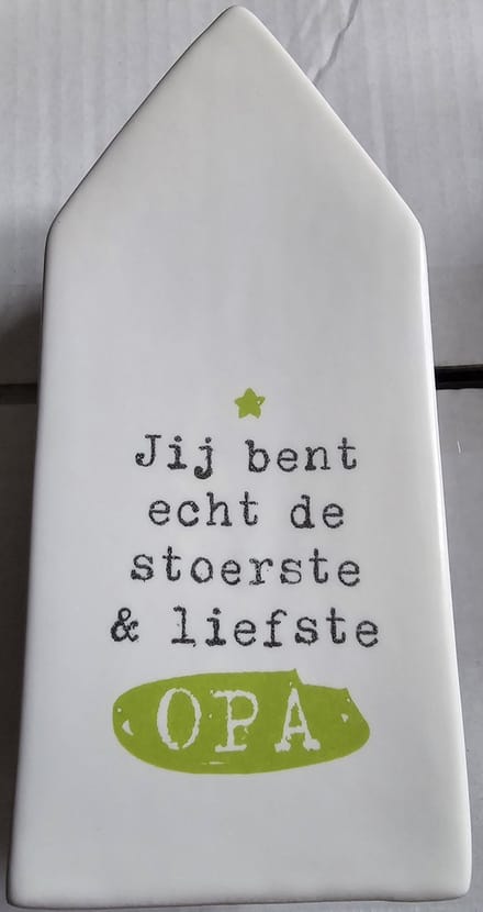 decoratie vaas- huis-opa