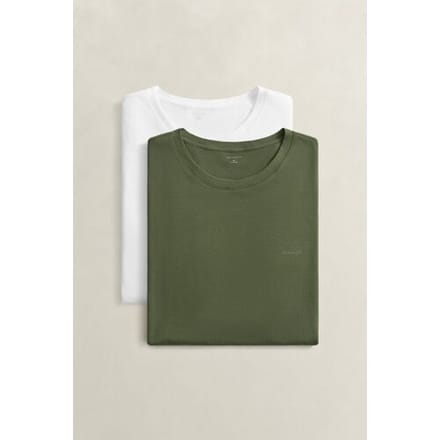 Gant T-Shirt Crew Neck 2Pack Dry Herb Green / male
