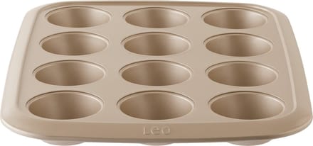 LEO Cupcake vorm met 12 cups Balance 6,50x2,50cm - Champagne - PFAS-vrij