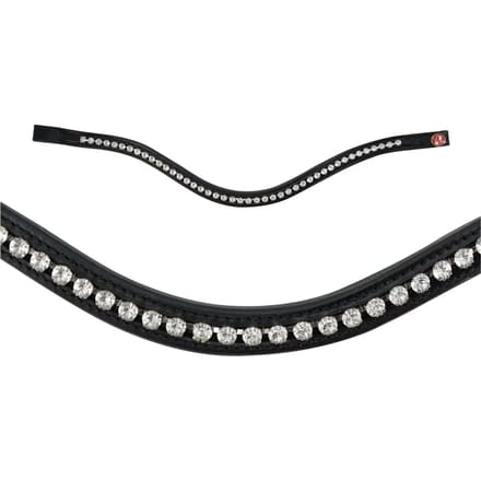 Dubbele hoofdriem voor paard Kieffer Paris curved shape