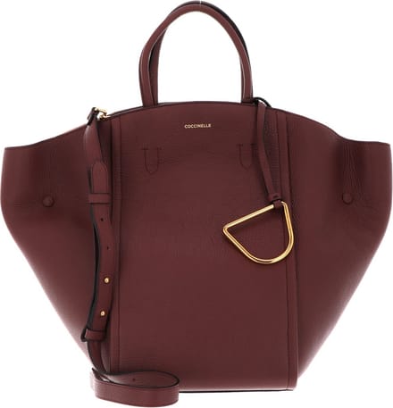 COCCINELLE Leren Handtas Schoudertas Narcisse Handbag Carruba Bruine