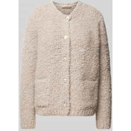 Regular fit gebreid jack met knoopsluiting