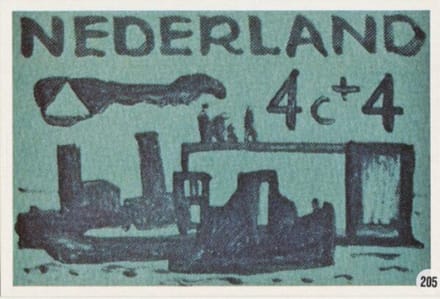 Briefkaart met afbeelding Deltawerken – Caisson met slepers postzegel