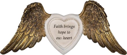 Clayre & Eef Wanddecoratie Vleugels 10 cm Goudkleurig Polyresin