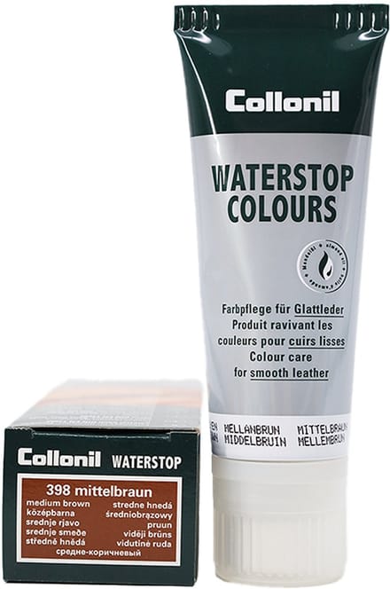 Collonil Waterstop kleur 398 - Middel bruin - Gladleer bescherming - tube 75cl
