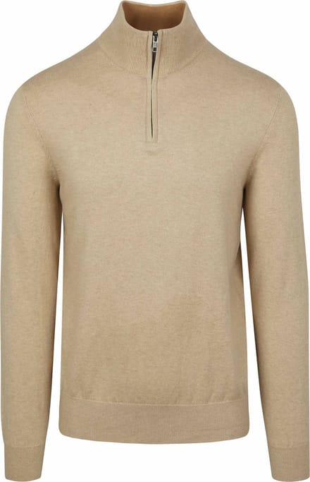 Steppin' Out Half-Zip Trui Cotton Cashmere Sand - Maat 3XL - Heren - Pullovers