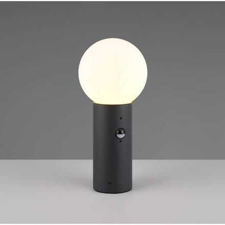 Trio Lighting Sokkellamp Mures, antraciet, hoogte 40 cm, metaal, sensor