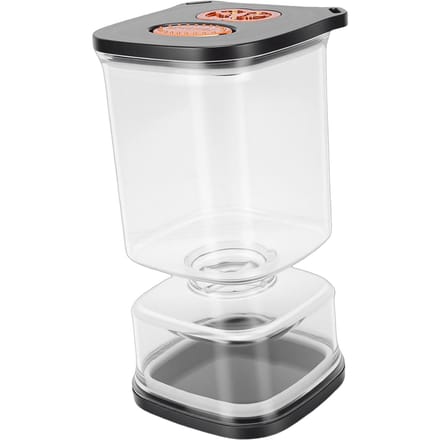 Augurkenpot Zwart   Kunststof 1000ml Luchtdicht   Scheider Augurkenpot met Vorkjes voor Komkommer Ui gray