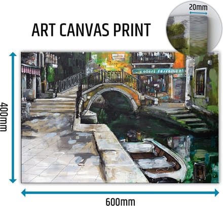 Venetië city canvas schilderij 60x40 cm