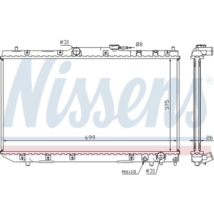 Radiator, motorkoeling NISSENS 64785A