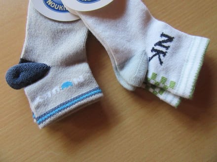 Noukie's - 2 pack - Sokka Jongens - Grijst en wit met groen - 2jaar maat 23
