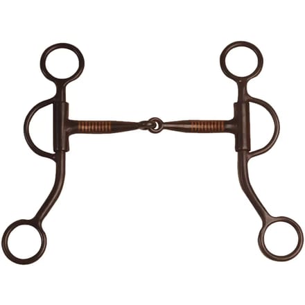 Mors western snaffle voor paard met koperinleg Pool's