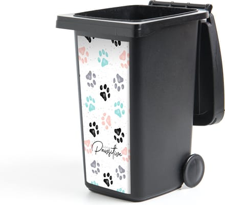 Container sticker Quotes - Spreuken - Stay pawsitive - Honden - 38x80 cm - Kliko sticker