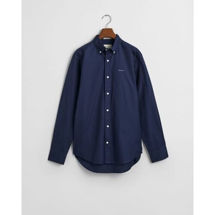 Gant Overhemd Uni Color Pinpoint Oxford Button Down Marine / male