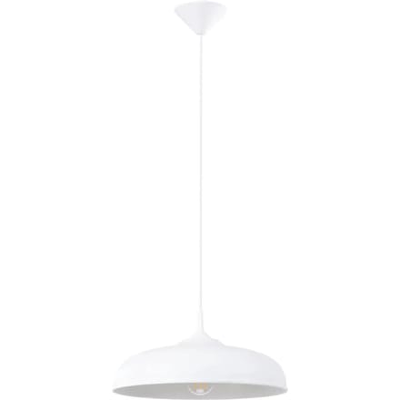 Hanglamp GINA met koepelkap en houten detail - Sollux Lighting - IP20 - Zwart staal behuizing - 38 x 38 x 74 cm - 1 x E27 LED, exclusief lichtbron - Max. 15 W - Scandinavische hanglamp voor woonkamer, eetkamer en keuken