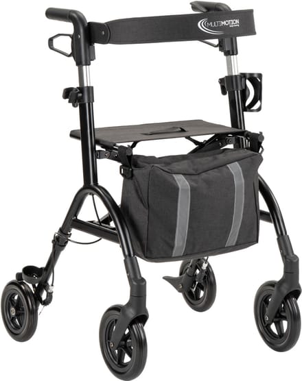 MultiMotion - Urban rollator - Lichtgewicht - Inklapbaar - Zwart