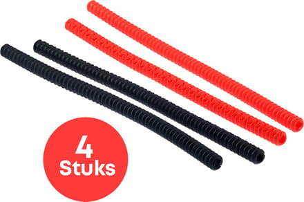 YUGN Ovenrek Beschermers 4 Stuks - 38 cm - Siliconen - Zwart Rood