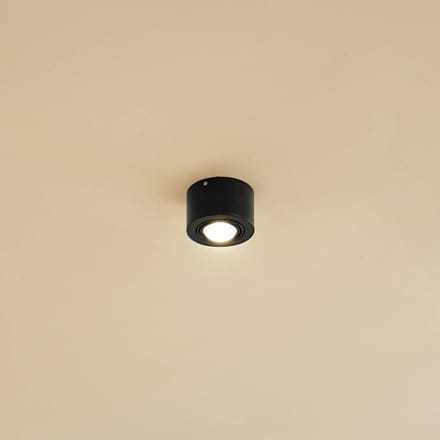 Lindby - plafondlamp - 1licht - IJzer, aluminium - H: 9.4 cm - GX53 - zwart mat
