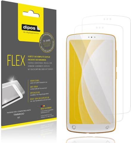 dipos – 2x Beschermfolie geschikt voor TIMMKOO K1 | 3D Full Cover Screenprotector | 100% Passend