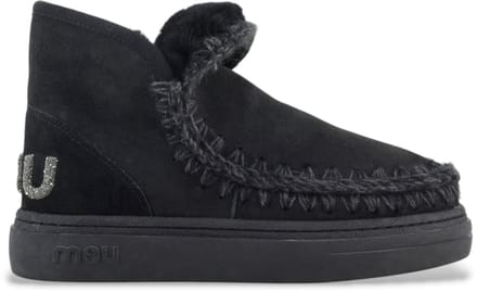 Mou Leren enkellaarsjes Eskimo vet glitter logo