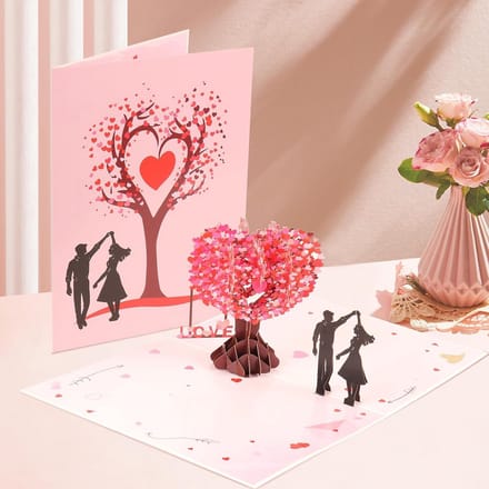 Hartenkaart 3D Verjaardagskaart Uniek Pop-up Ontwerp