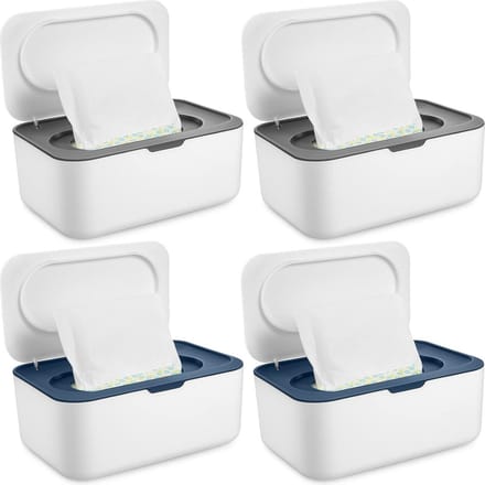 4x Navulbare Babydoekjesdispenser Set - Vochtig Doekjes Houder met Afsluiting