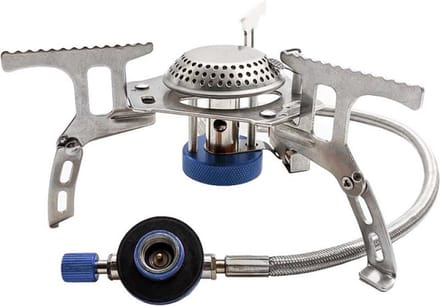 Kampeer gasbrander, met elektrische ontsteking (piëzo) aansluting 7/16 - Folding Stove