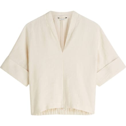 Summum top short sleeves modal linen blend 2s3432-12372 122 ivory