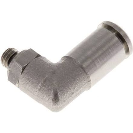 5mm x M 5 90 graden L-verbinding Messing Insteekfitting Buitendraad Draaibaar NBR [2 Stuks]