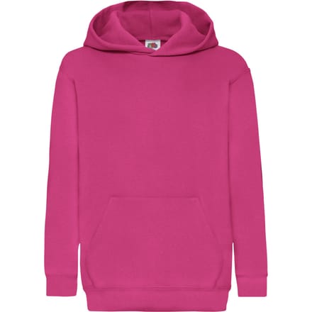 Fruit of the Loom Kinderen/Kinderen Classic Hooded Sweatshirt (Fuchsia)