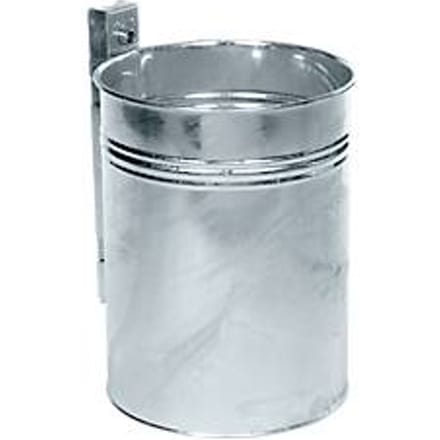 Wandafvalbakken, 35 liter, Ø 330 x H 430 mm, gegalvaniseerd