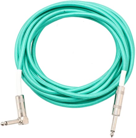 Devine GIT5 Sea Foam Green gitaarkabel recht-haaks mono 5 meter groen