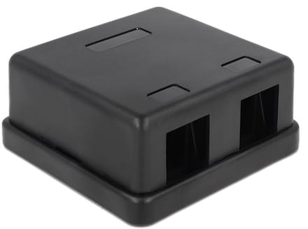 Uitvoerdoos voor 2 Keystone modules / zwart