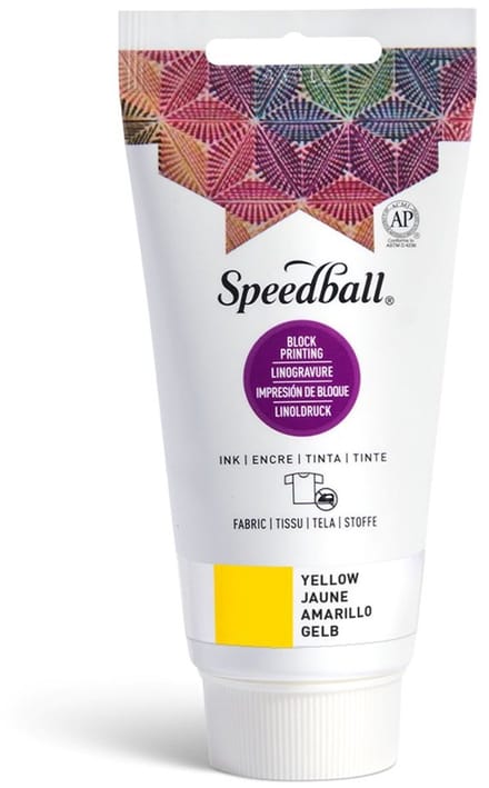 Fabric block printing ink yellow - Speedball