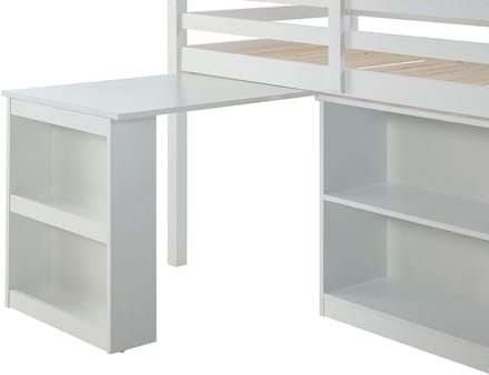 Vente-unique Combinatiebed hout wit 90 x 190 cm