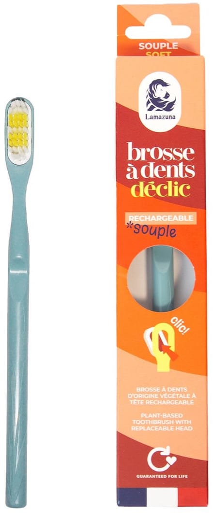 Lamazuna Toothbrush soft storm blue 1 Stuks