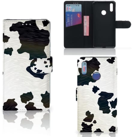 Huawei Y7 (2019) Telefoonhoesje met Pasjes Koeienvlekken