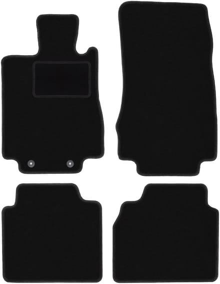 Zwarte veloursmatten voor: Mercedes S W220 lang (1998-2005)