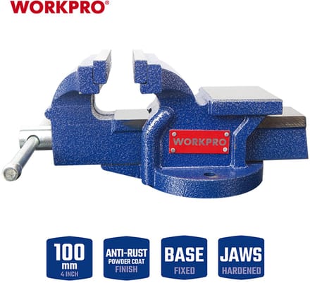 WORKPRO WP233001 Bankschroef 100 mm – Robuuste Vaste Montage – Professioneel
