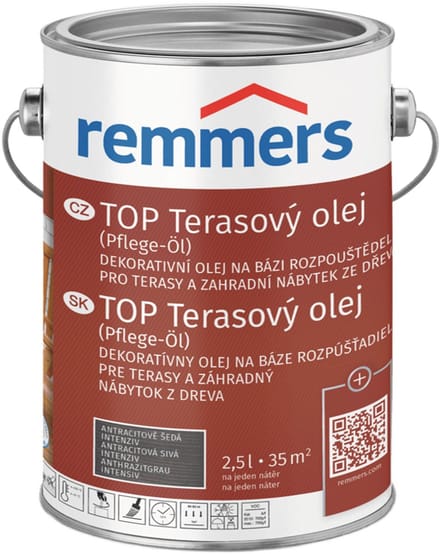 Remmers - TOP terrasolie 0,75 l, watergrijs