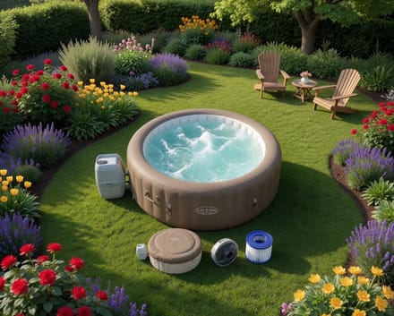 LAY-Z-SPA Whirlpool Palm Springs AirJet Ø 196 x 71 cm, Round-Mobili Bella