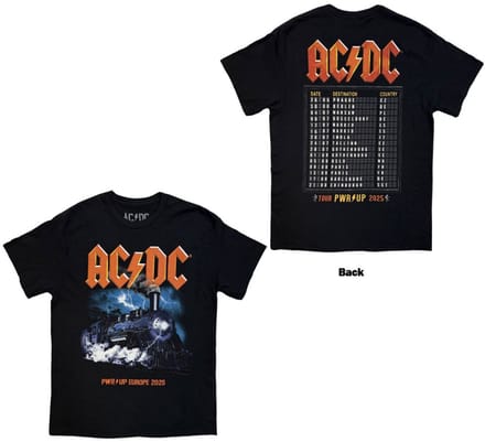 AC/DC - Train EU Tour '25 Heren Tshirt - S - Zwart
