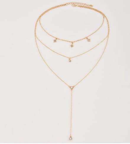 Laagjes ketting sterretjes | goud gekleurd