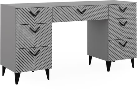 Vicco Anett Bureau – 150 x 45 cm met 7 laden Grijs