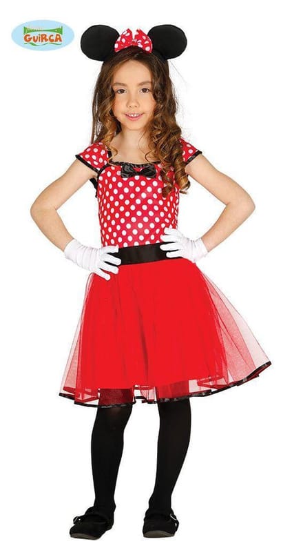 Fiestas Guirca Verkleedpak Muisje Meisjes Polyester Rood Mt 7-9