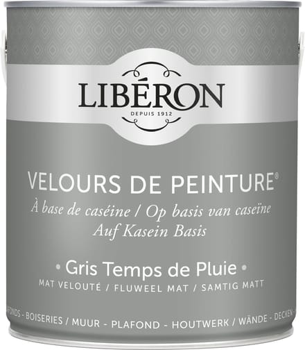 Liberon Velours De Peinture Muurverf - Mat - Gris Temps De Pluie - 2,5l